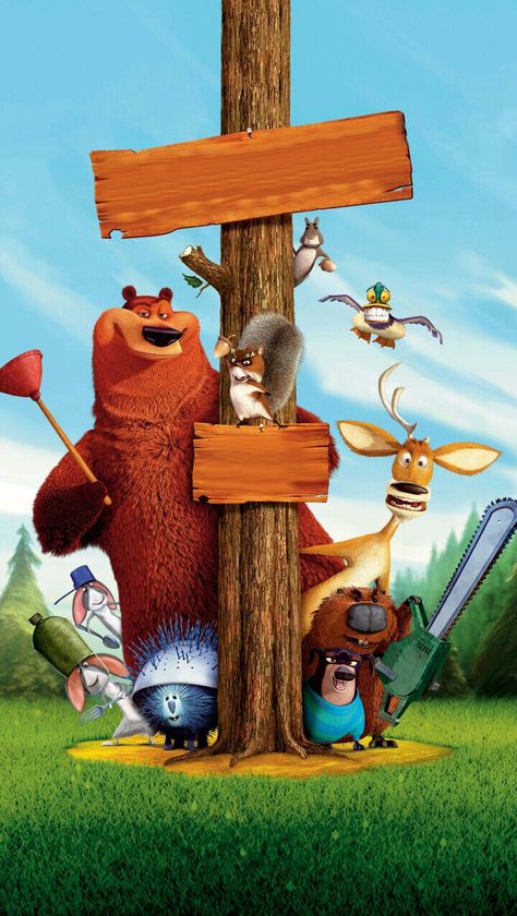 Open Season Movie, Disney Quotes Funny, Seasons Posters, Open Season, Cartoon Character Tattoos, Iphone Wallpaper Sky, Disney Collage, Iphone Wallpaper Hd Nature, Animation Movie