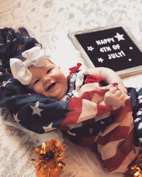 Baby’s first 4th of July photos with letterboard Infant Fourth Of July Pictures, Infant 4th Of July Pictures, Baby's First 4th Of July, Babies First Fourth Of July, 4th Of July Monthly Baby Pictures, Forth Of July Pictures Ideas Baby, 1st 4th Of July Pictures, June Baby Photoshoot Ideas, Newborn Fourth Of July Pictures