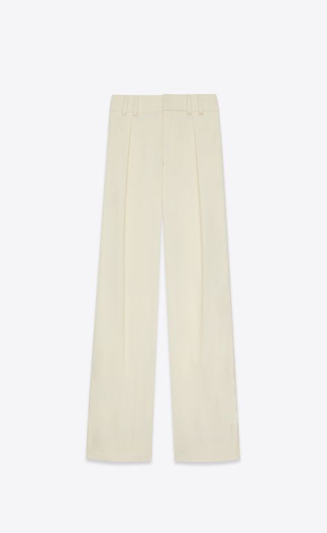 Ysl Pants, Fantasy Gowns, Airport Fashion, White Pants, Saint Laurent, Online Store, Ootd, Satin, Boutique