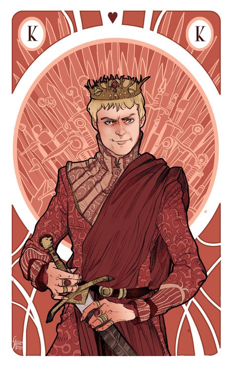 Game of Thrones' cards | King Joffrey Baratheon by SimonaBonafiniDA.deviantart.com on @deviantART O Maskara, Game Of Thrones Cards, Game Of Thrones Illustrations, King Joffrey, Joffrey Baratheon, Game Of Thrones 3, Jack Of Hearts, Asoiaf Art, Hbo Game Of Thrones