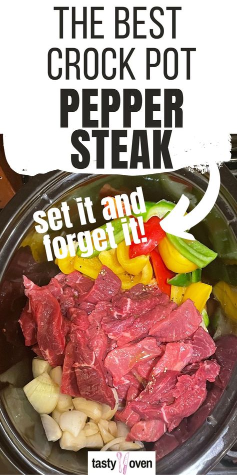 Slow Cooker Pepper Steak, Peper Steak, Crockpot Steak Recipes, Crockpot Pepper Steak, Crockpot Steak, Crockpot Stuffed Peppers, Pepper Steak Recipe, Slow Cooker Stuffed Peppers, Crockpot Recipes Beef