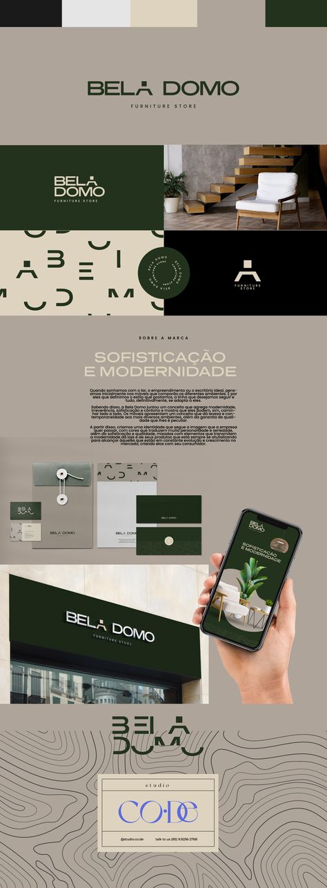 Identidade visual minimalista, moderna e sofisticada para loja de móveis. Branding, Graphic Design, ? Logo, Design