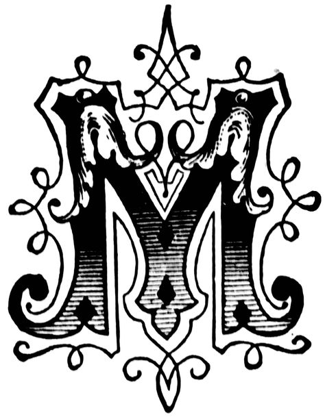 M, Ornamental letter | ClipArt ETC Graffiti Letter M, Fancy Letter M, Alphabet Graffiti, The Letter M, Alfabet Letters, M Letter, Tattoo Lettering Fonts, Fancy Letters, Graffiti Alphabet