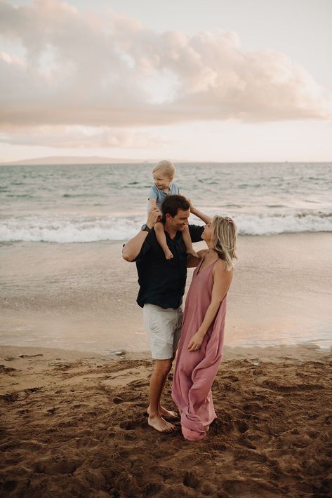 Sugar Beach is a dreamy location for a sunset family photo session, known for their long stretches of white sandy shoreline, turquoise waters, and stunning views of the West Maui Mountains. For a unique family of 3 sunset photoshoot, consider capturing candid family beach photos at sunset—think playful moments in the sand! Book Rodrigo for pictures of your family maternity photos or family pictures on vacation at rodrigomoraesphotography.com. Don’t forget to save this pin for later! Pictures On Vacation, Sunset Family Photos, Maui Photography, Unique Family Photos, Sunset Photoshoot, Maui Photographers, Family Maternity Photos, Hawaii Photography, West Maui