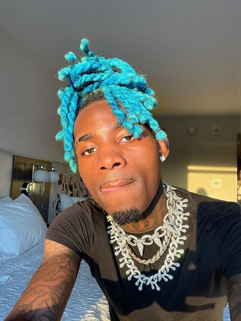 Light Blue Dreads Men, Dread Hairstyles Color, Blue Dreads Men, Blue Locs Men, Dreadlocks Color Ideas, Dreads Color Ideas Locs Men, Color Dreads, Blue Locs, Blue Dreadlocks