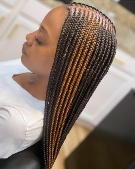 #tribalbraids #trendybraids #trend #beauty #cutebraids #hairtrend #melaninpoppin #melaninbeauty 2 Layered Braids, Braided Down Hairstyles Black Hair, Trible Braids Hairstyles, Trible Braids For Black Women, Layer Braids Black Hairstyles, 3 Layer Braids, Mixed Colored Braids, Braided Down Hairstyles, 3 Layer Feed In Braids