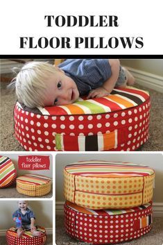 Fat Quarter Projects, Round Floor Pillow, Toddler Pillow, Beginner Sewing Projects Easy, Cozy Pillow, Sewing Pillows, Play Space, Leftover Fabric, Sewing Projects For Beginners