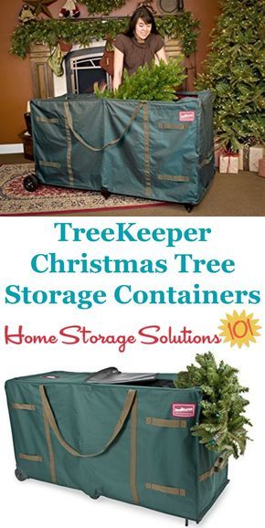 These TreeKeeper artificial Christmas tree storage containers are great for keeping your tree safe and clean while in storage, and even large heavy trees are easy to move with the rolling wheels {featured on Home Storage Solutions 101} #ChristmasStorage #HolidayStorage #ChristmasTreeStorage 12 Foot Christmas Tree, Christmas Tree Container, Attic Storage Solutions, Christmas Tree Storage Bag, Storage Room Organization, Christmas Tree Storage, Tree Bag, Holiday Organization, Holiday Storage