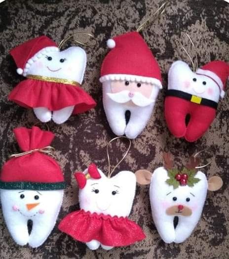 Tooth Ornaments, Tooth Fairy Gifts, Diy Teething, Dental Gifts, Gifts For Dentist, Tooth Fairy Pillow, Christmas Plush, Christmas Ornaments To Make, Foam Crafts