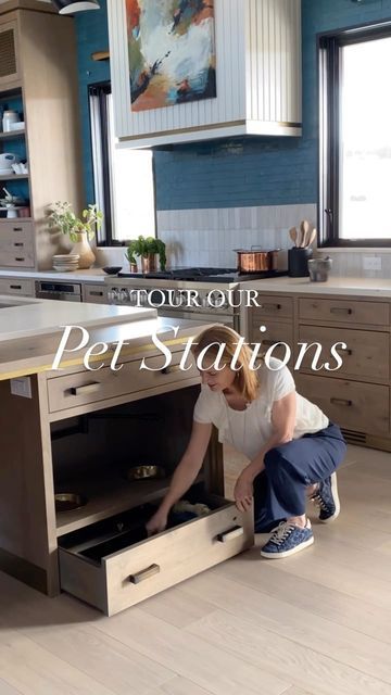 Dog Filling Station, Dog Food And Water Bowl Station, Pet Food And Water Station, Dog Eating Area In Kitchen, Dog Watering Station Indoor, Cat Food And Water Station, Dog Station In Kitchen, Built In Dog Food Station, Dog Bowls In Kitchen Pet Station