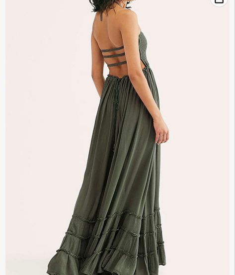 amazon associate link! Olive Green Maxi Dress, Backless Long Dress, Green Maxi Dress, Olive Green Dresses, Green Maxi, Flowy Maxi Dress, Backless Design, Maxi Dress Green, Tall Women