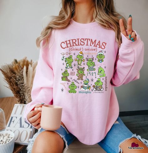 Taylor Swift Christmas Eras Tour Grinch's Version Sweatshirt, Taylor Swift Sweatshirt Check more at https://viralustee.com/product/taylor-swift-christmas-eras-tour-grinchs-version-sweatshirt-taylor-swift-sweatshirt/ Taylor Swift Christmas Sweatshirt, Sweatshirt Taylor Swift, Taylor Swift Sweatshirt, Jumper Ideas, Taylor Swift Christmas, Christmas Jumper, Clothing Design, Christmas Fashion, Eras Tour