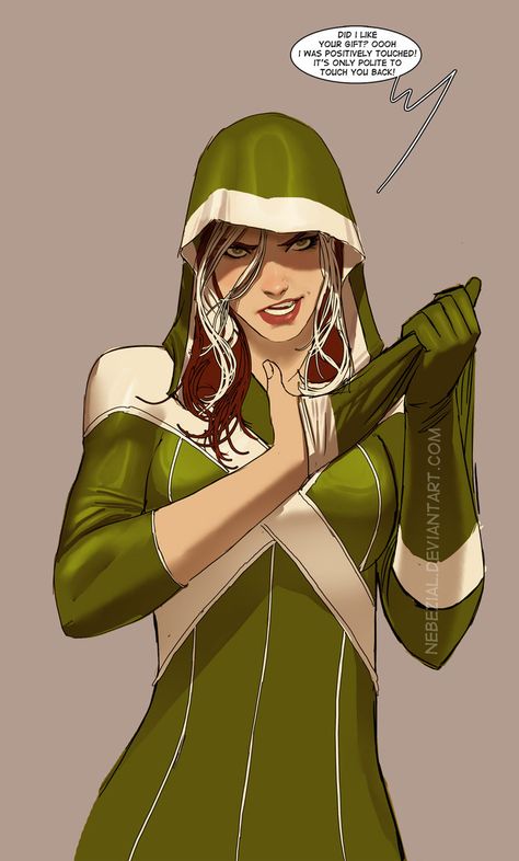 just a rogue inspired by...a word... by nebezial on deviantART Stjepan Sejic, Polaris Marvel, Gambit X Men, Marvel Rogue, Rogue Gambit, Heroic Fantasy, Uncanny X-men, Marvel Vs, Marvel X