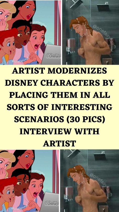 Disney Princess Characters, Princess Photo, Funny Tattoos, Disney Theme, Modern Life, Funny Stories, Bored Panda, Funny Comics, Disney Movies