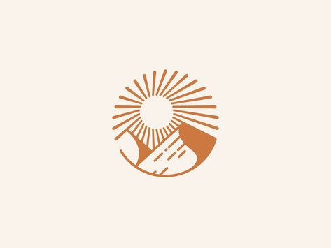 Sun & Mountain Logo - Illustrator Tips by DAINOGO on Dribbble Illustrator Tips, City Branding, Mountain Logo, Boho Logo, Sun Logo, Hotel Logo, Mountain Logos, Line Sketch, Crown Logo