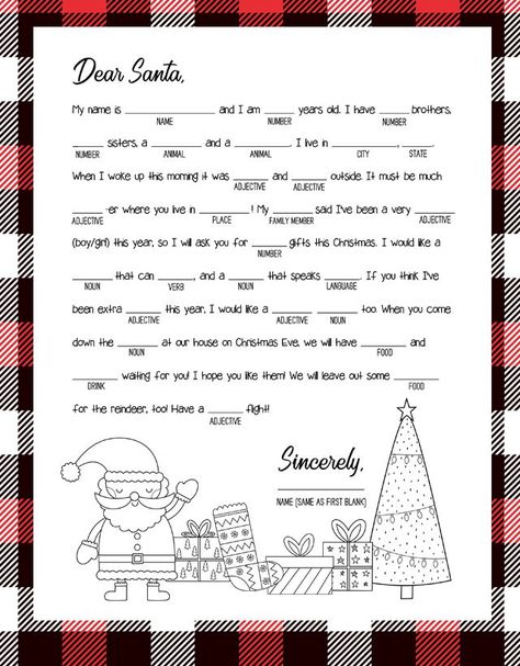 Christmas Mad Libs Printable Christmas Mad Libs For Kids, Mad Libs Printable, Christmas Mad Libs, Funny Christmas Party Games, Elementary Worksheets, Inside Games, Christmas Worksheets, Mad Libs, Letter To Santa