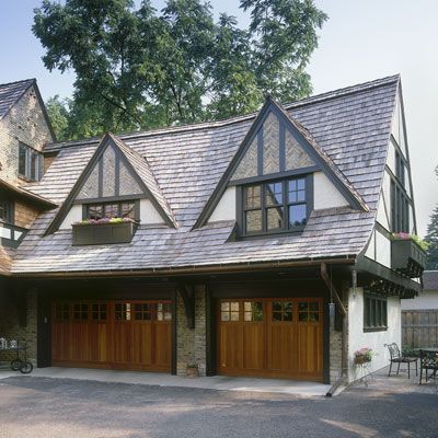 English Style Carriage House-TEA2 Architects Tudor Garage, Tea2 Architects, Garage Additions, Grayson Manor, English Tudor Homes, Carriage House Garage, Tudor Cottage, Garage Addition, Secret House