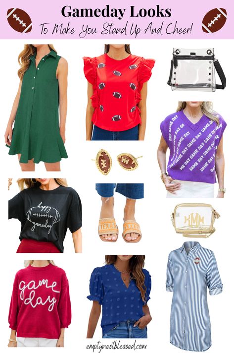 The game may be on the field, but we know where the REAL competition is! I’ve got winning game day looks & accessories you’ll love! Mom Game Day Outfit, Ideas For Collage, Game Day Looks, College Football Season, Gameday Dress, Game Day Outfit, Marley Lilly, Practice Outfits, Got Game