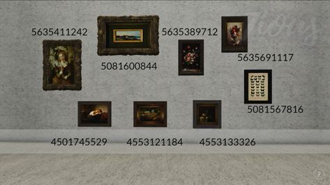 Orphanage Decals Bloxburg, Bloxburg Victorian Picture Codes, Vintage Picture Codes Bloxburg, Bloxburg Picture Codes Dark Academia, Rococo Bloxburg Code, Mona Lisa Decal Bloxburg, Vintage Codes Bloxburg, Brown Aesthetic Bloxburg Picture Codes, Elegant Decals Bloxburg