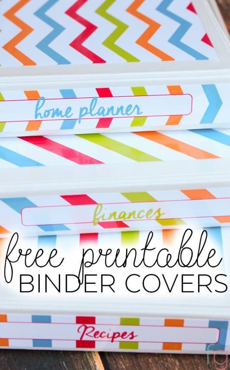 Frugal Living Ideas - Free printable binder covers for your recipe binder, budget binder and household binder to help you organize the perfect command center! #freeprintable #daveramsey #printable #bindercovers Printable Binder Covers Free, Free Binder Covers, Free Printable Binder Covers, Binder Spine Labels, Binder Covers Free, Planner Binder Cover, Binder Printables Free, Finance Printables Free, Binder Cover Templates