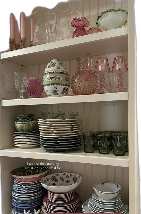 Shelves, Green, Pink, Blue, White