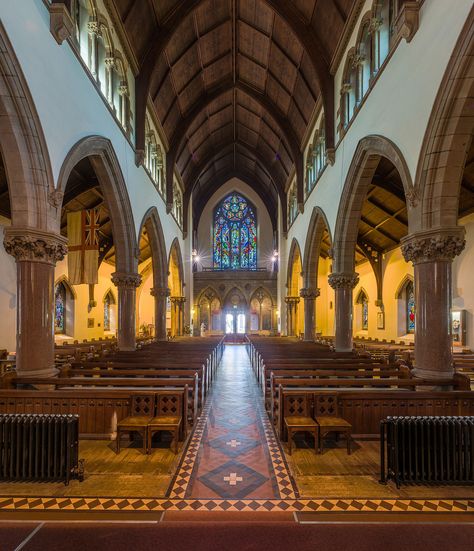 Inverness Cathedral - Nave looking north toward the entrance Inverness Cathedral, Place Of Worship, Inverness, Barcelona Cathedral, Worship, Entrance