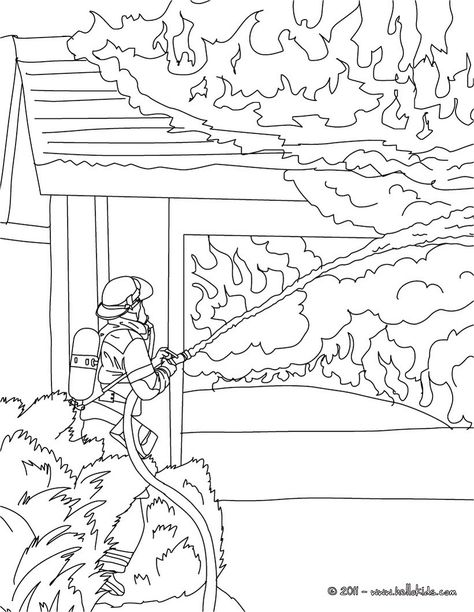 Firefighter Coloring Pages, Fire Coloring Pages, Coloring Pages Inspirational, Truck Coloring Pages, Free Coloring Sheets, Easy Coloring, Dinosaur Coloring Pages, Easy Coloring Pages, Color Magic