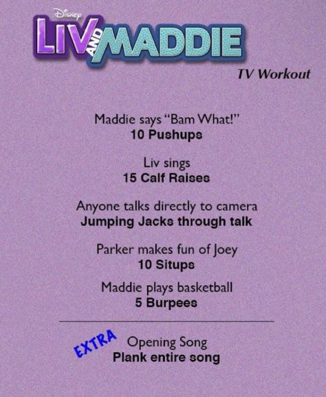 Tv Workout, Disney Workout, Tv Show Workouts, Movie Workouts, Cheer Moves, Cheerleading Workouts, Teen Workout Plan, Simple Workout Plan, Tv Workouts