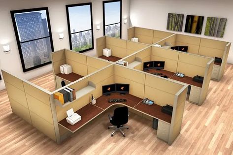 15 Latest Office Cubicle Designs With Pictures In 2021 Office Cubicle Design, Modern Office Cubicle, Cubicle Design, Office Layout Ideas, Room Partitions, Workstations Design, Cubicle Decor Office, System Furniture, Modular Office Furniture