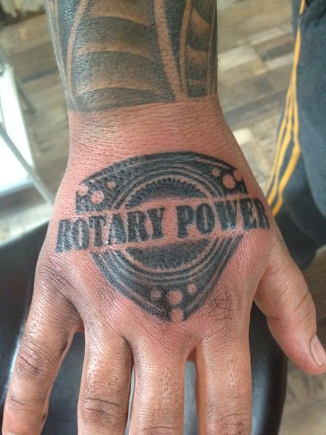 hand tattoo rotary engine Rotary Engine Tattoo, Mechanical Arm Tattoo, Engine Tattoo, Wankel Engine, Rotary Engine, Mechanical Arm, Rotary Tattoo, Mazda Cars, Missoula Montana