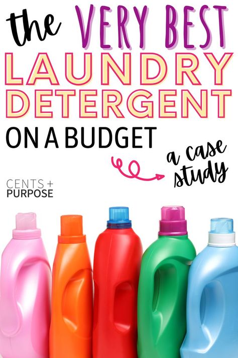 Multi-colored bottles of laundry detergent with text that reads: The very best laundry detergent on a budget - a case study Clothes Detergent, Best Laundry Detergent, Save Money Fast, Frugal Living Tips, Best Budget, Emergency Fund, Frugal Living, Laundry Detergent, Money Tips