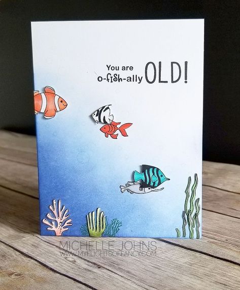 Fish Birthday Cards For Men, Fish Cards Handmade, Funny Watercolor Birthday Cards, Watercolor Birthday Cards For Men, Watercolor Birthday Card Man, Fish Birthday Cards, Birthday Card Ideas For Men, Ocean Birthday Card, Fishing Birthday Cards