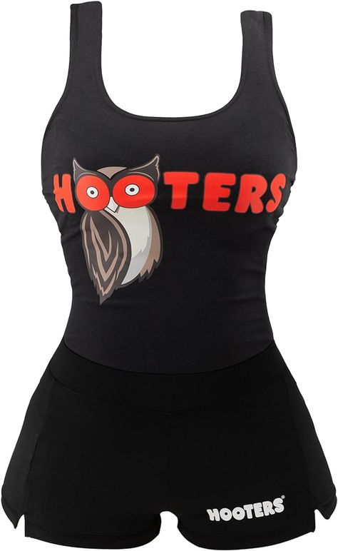 Ripple Junction Hooters Girl Iconic Waitress Outfit Includes Tank Top and Shorts Set Officially Licensed Hooters Costume, Waitress Outfit, Bar Tender, Role Play Costume, Halloween Party Costumes, All Black Outfit, Workout Tank Tops, Lingerie Collection, Black Outfit