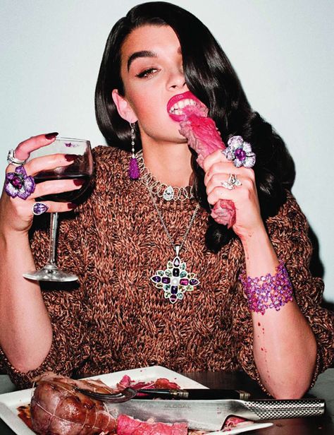 Crystal Renn, Vogue Models, Food Photoshoot, Outfit Choices, Thanksgiving Fashion, French Vogue, Terry Richardson, Carine Roitfeld, Mario Testino