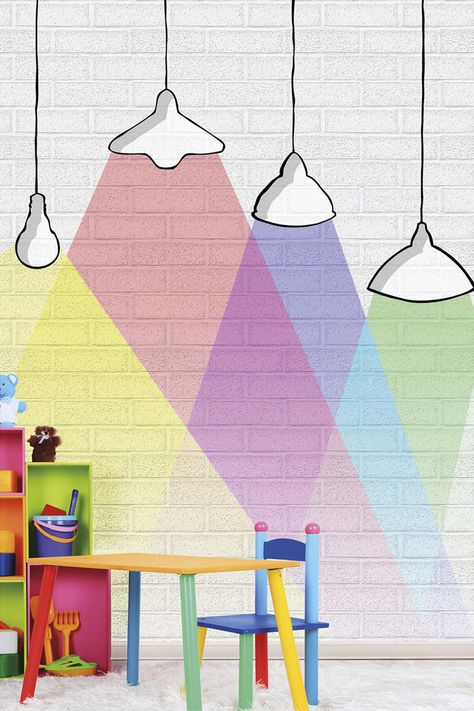 Kids Playrooms, Kindergarten Design, School Interior, Wall Paint Designs, Kids Interior, Mural Wall Art, Playroom Decor, Kids Wallpaper, Kids Playroom