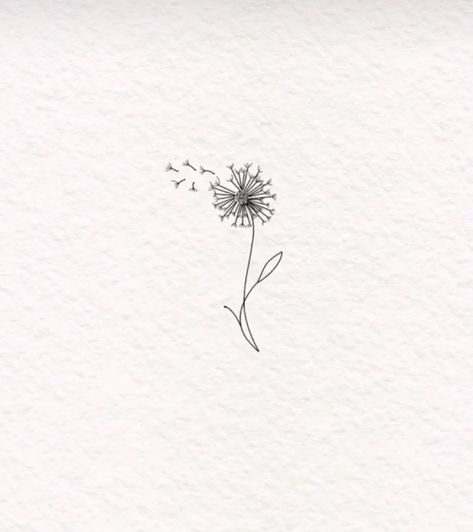 Dandelion Unalome Tattoo, Let It Go Dandelion Tattoo, Delicate Memorial Tattoo, Small Dandelion Tattoo Wrist Simple, Matching Dandelion Tattoo, Blowing Dandelion Tattoo Simple, Adventurer Tattoos, Tattoo Ideas Dandelion, Simple Dandelion Tattoo