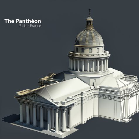 The Panthéon, Paris - France Pantheon Paris Architecture, The Pantheon Paris, Pantheon Architecture, Church Exterior, Pantheon Paris, Architecture Journal, Architectural Columns, Paris Architecture, English Country Decor