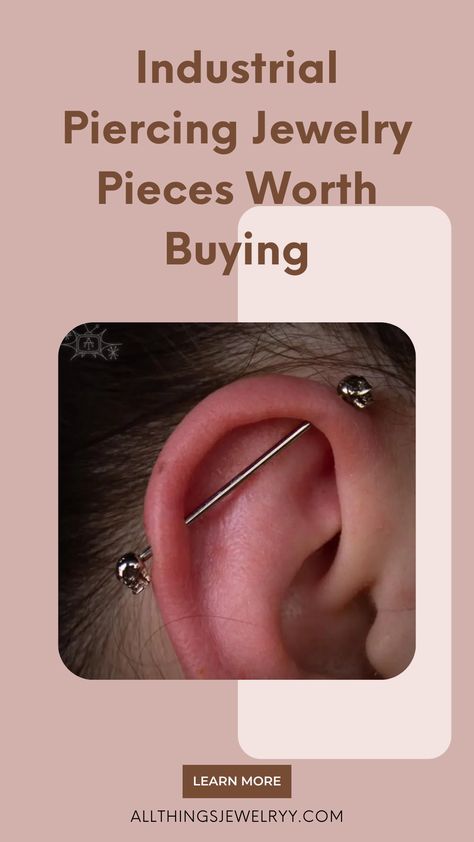 Whether you’re a piercing enthusiast or simply curious about industrial piercings, this guide has something for you. We’re diving into industrial piercings, exploring their meaning, pain level, healing, and aftercare. Industrial Ear Piercing, Industrial Bar Piercing, Industrial Piercings, Double Cartilage, Industrial Piercing Jewelry, Double Cartilage Piercing, Fashionable Earrings, Industrial Jewelry, Industrial Barbell