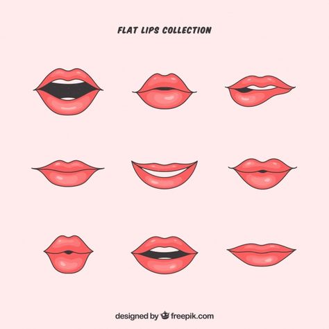 Beautiful lips set | Free Vector #Freepik #freevector #smile #lips #mouth #lipstick Lips Smiling, Mouth Animation, Lips Illustration, Cartoon Mouths, Girls Holding Hands, Female Lips, Mouth Lips, Anselm Kiefer, Mouth Drawing