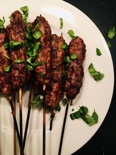 Pork and Beef Kofta Kabobs – The Steady Cook Kofta Recipe Vegetarian, Veg Kofta Recipe, Kefta Recipe, Beef Kofta Recipe, Kofta Kebab, Beef Kofta, Pork Kebabs, Pork Kabobs, Vegetable Kebabs