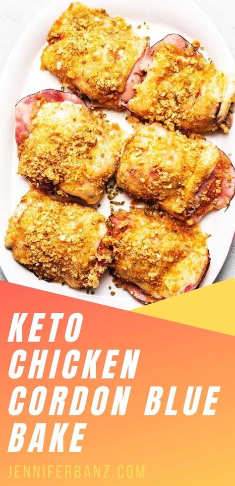 Chicken Cordon Bleu Bake, Keto Chicken Cordon Bleu, Cordon Blue, Low Carb Chicken Recipes, Low Carb Low Sugar, Chicken Cordon, Keto Diet Food List, Savory Chicken, Chicken Cordon Bleu