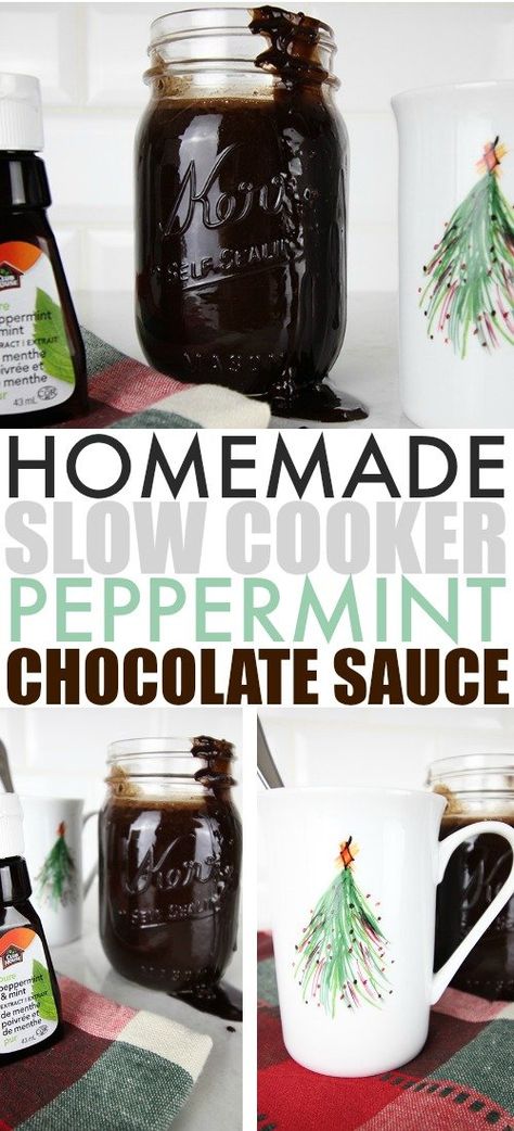 Slow Cooker Chocolate Peppermint Syrup - The Creek Line House Mrs Fields Chocolate Chip Cookies, Homemade Syrups, Layered Dessert Recipes, Salted Caramel Chocolate Cake, Peppermint Syrup, Peppermint Chocolate, Peppermint Hot Chocolate, Homemade Syrup, Christmas Food Gifts