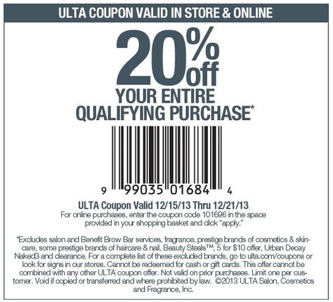 Pinned December 15th: 20% off the tab at Ulta, or online via promo code 101696 #coupon via The Coupons App Ulta Store, Benefit Brow Bar, Ulta Coupon, Coupons For Boyfriend, Benefit Brow, Free Printable Coupons, Grocery Coupons, Makeup Store, Coupon Apps