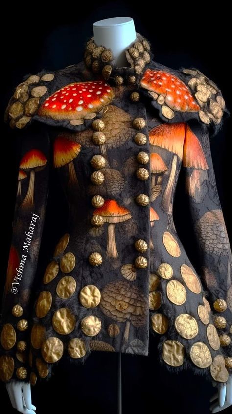 Fashion Inspired By Architecture, Vishma Maharaj, Mushroom Outfit, Fairy Wings Costume, Mushroom Costume, 18th Century Costume, Creative Clothes, Fairy Clothes, Costume Themes