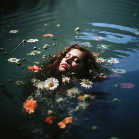 Floating flower swimming portrait | free image by rawpixel.com / Pinn Water Woman Photography, Girl Floating In Water, People In Water, Woman Underwater, Water Portrait, Outdoor Photoshoot Inspiration, Pool Shoot, Water Photoshoot, Underwater Portrait