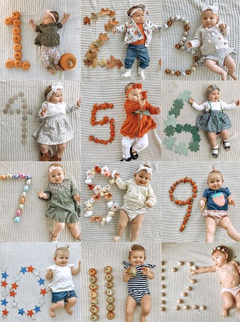 Month Newborn Photos, 1 Month Old Baby Pictures April, Creative Monthly Milestone Pictures, April Showers Milestone Pictures, Monthly Pics Of Baby, Month Picture Ideas, Creative Baby Monthly Photos, One Month Old Baby Pictures June, Seasonal Monthly Baby Pictures