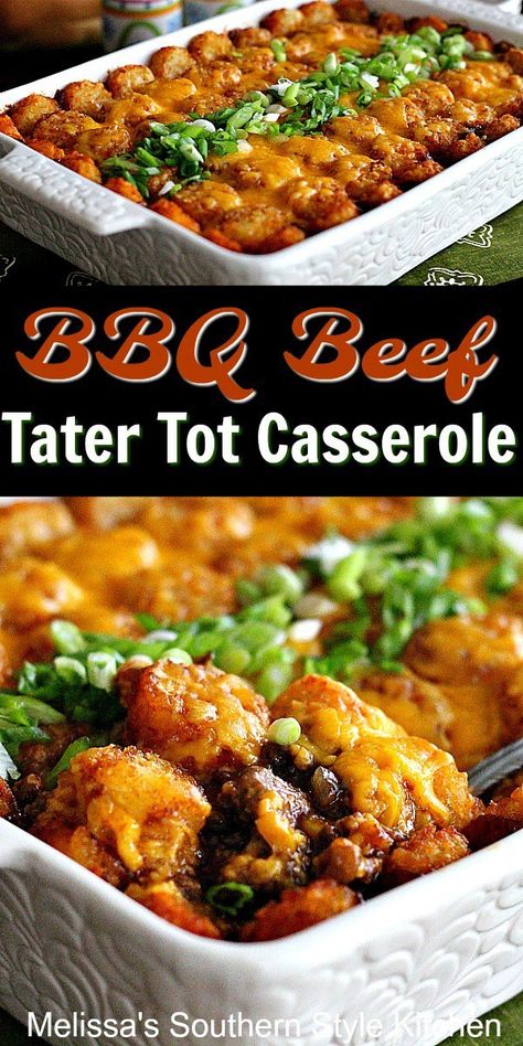 Barbecue Casserole, Casseroles Beef, Beef Tater Tot Casserole, Casseroles Chicken, Cowboy Recipes, Casserole Beef, Quick Beef Recipes, Tater Tot Recipes, Tater Tot Casserole Recipes