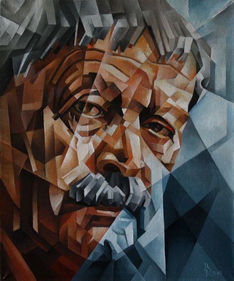 Vassily Krotkov - In Memory of Yuri Levitansky. Cubo-futurism: Cubo-futurism Cubo Futurism, Cubist Art, Cubism Art, Color Schemes Colour Palettes, Abstract Portrait, Futurism, Black Women Art, Cubism, Art Drawings Simple