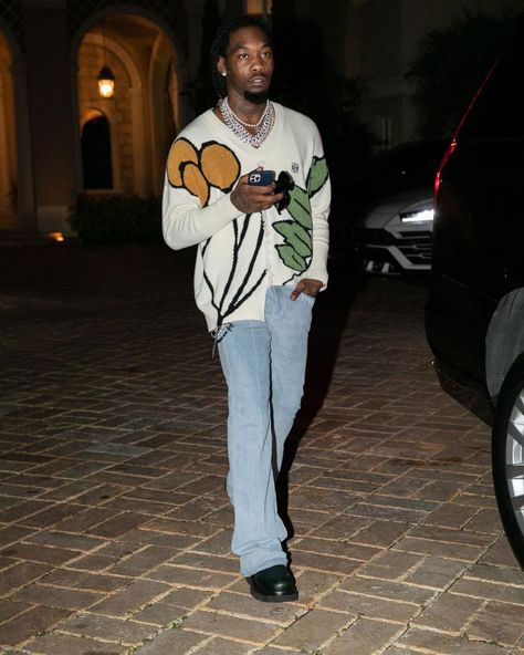 Men Street Style 2024, Offset Outfit, Offset Fashion, Avant Garde Street Style, Offset Style, Formal Fits, Gentlemen Style, Best Dressed Celebrities, Logo Game