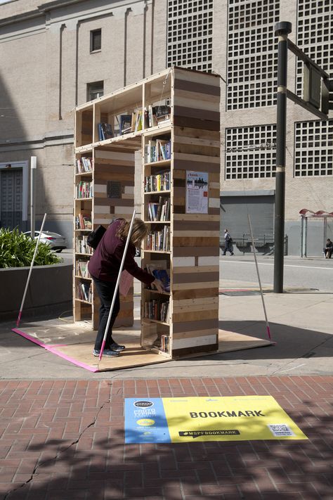 Book Mark: A beautiful reminder and touchstone for engagement with the San Francisco Public Library Public Book Exchange, Library Exhibition, Street Library, Book Exchange, Book Corners, Market Street, Public Spaces, Public Space, Public Library